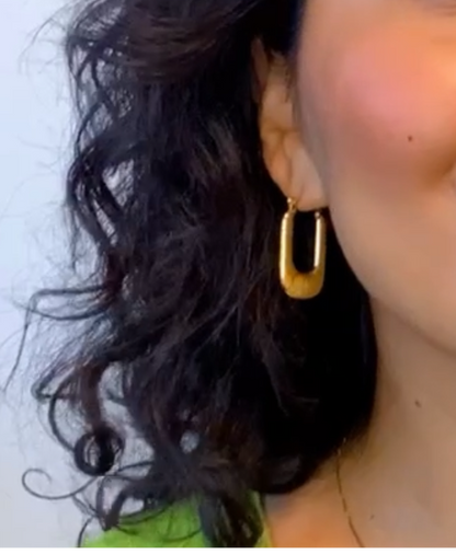 Long Squared Earrings